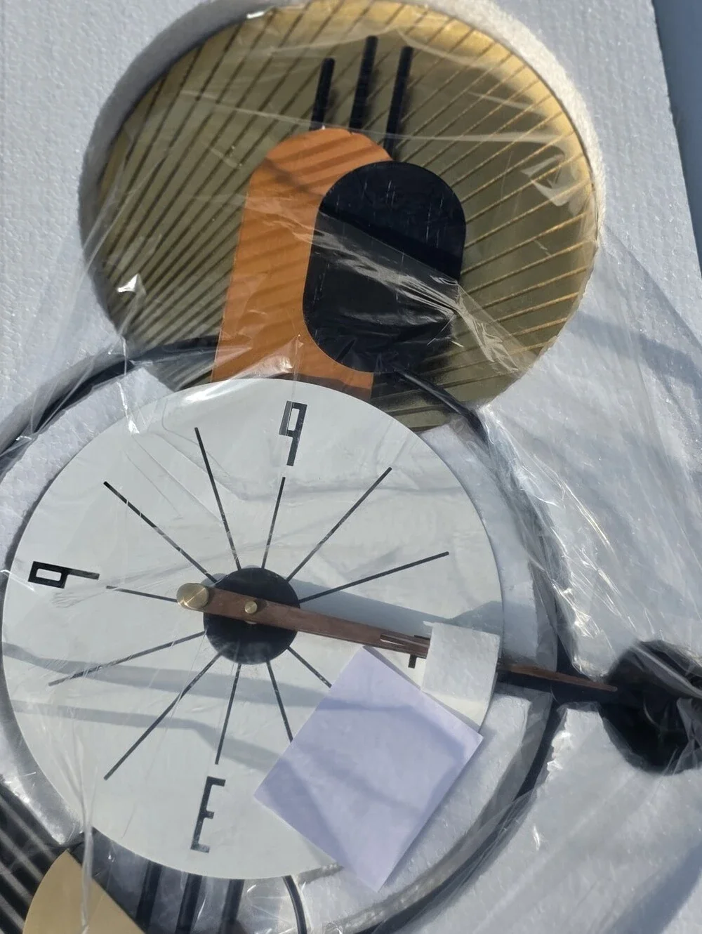 Axaorira 34X19 Inch Large Modern Decorative Wall Clock Silent Non-Ticking